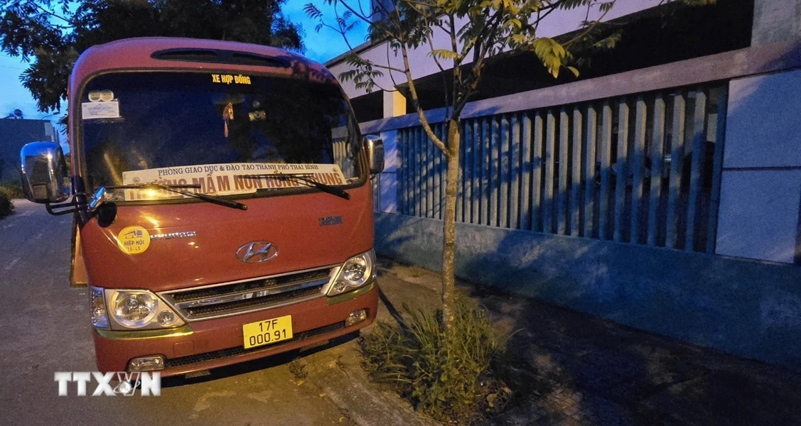 Hiện trường vụ trẻ mầm non tử vong do bị bỏ quên trên xe ô tô ở Thái Bình