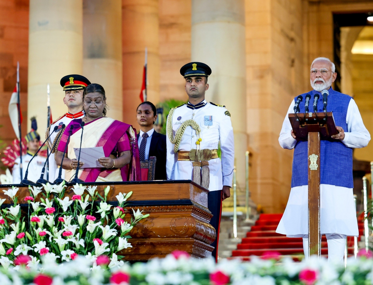 Thủ tướng Ấn Độ Narendra Modi tuyên thệ nhậm chức nhiệm kỳ thứ 3