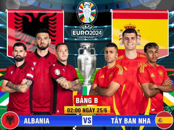 Xem trực tiếp Albania vs Tây Ban Nha tại EURO 2024 ở đâu?