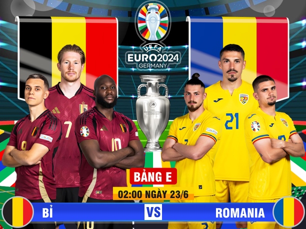 Xem trực tiếp Bỉ vs Romania bảng F tại EURO 2024 ở đâu?