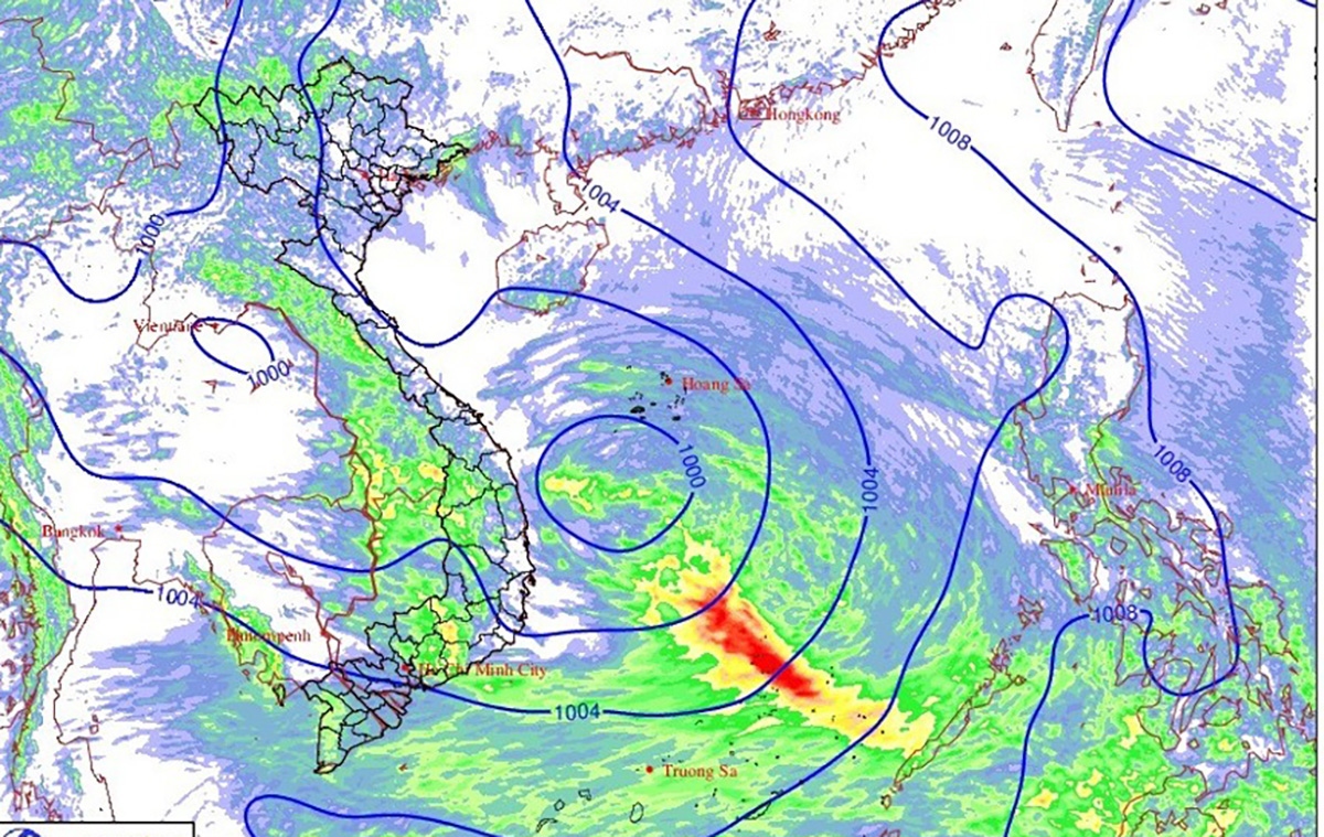 Áp thấp nhiệt đới sắp gây mưa to ở Bắc và Trung Trung Bộ