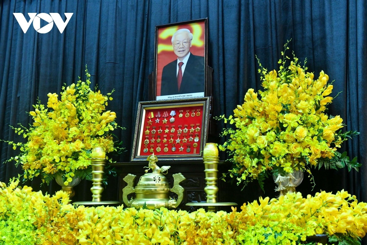 Lễ viếng Tổng Bí thư Nguyễn Phú Trọng được cử hành trang nghiêm, xúc động theo nghi thức Quốc tang