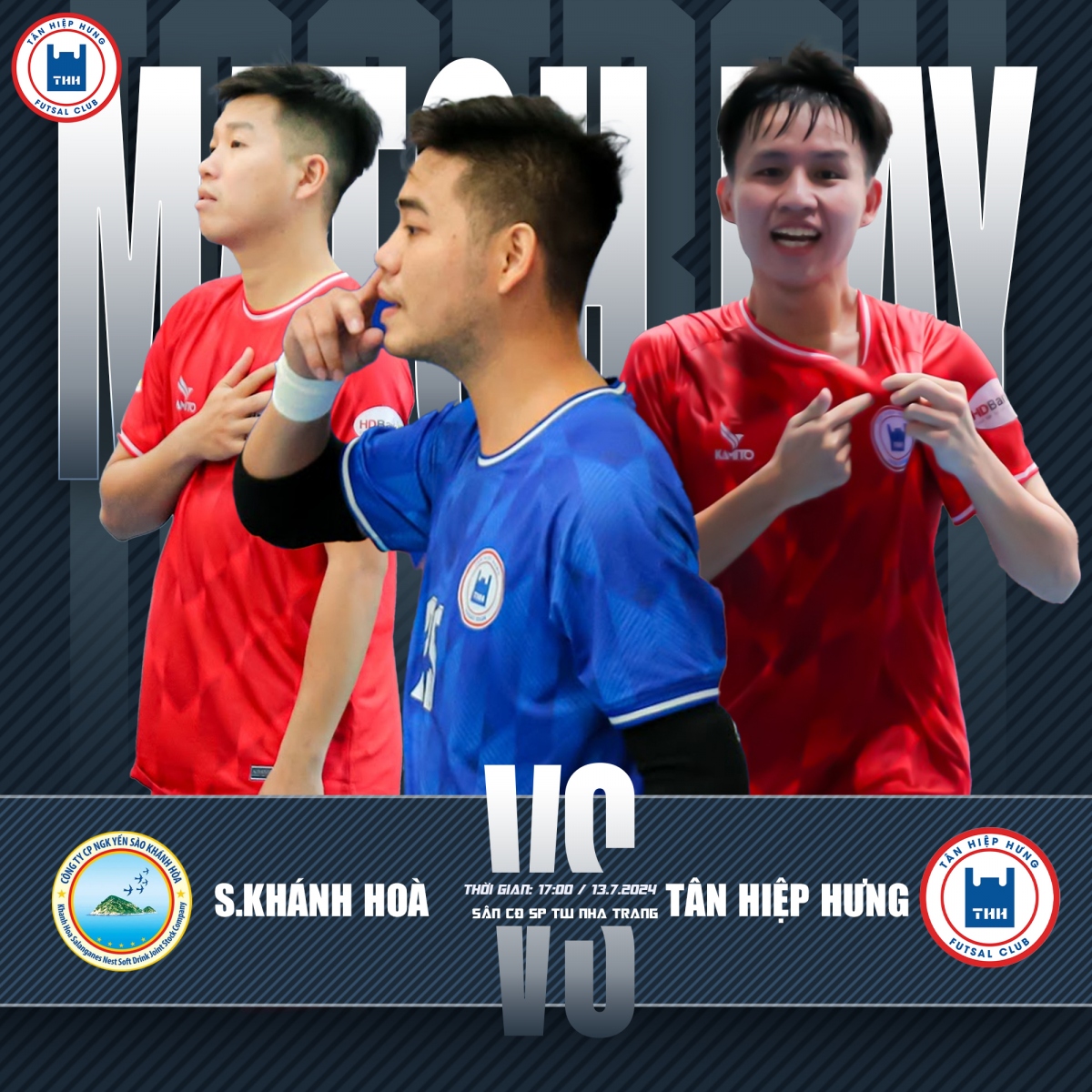 Xem trực tiếp Khánh Hòa vs Tân Hiệp Hưng - Giải Futsal HDBank VĐQG 2024