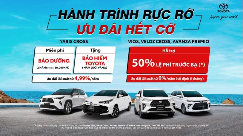 Chỉ còn 1 tuần để nhận ưu đãi khi mua xe Toyota trong tháng 7