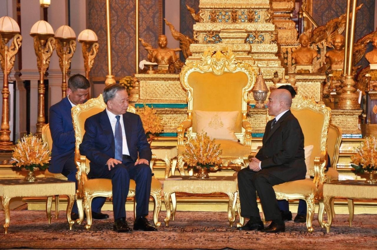 Lễ đón chính thức Chủ tịch nước Tô Lâm thăm cấp Nhà nước Vương quốc Campuchia