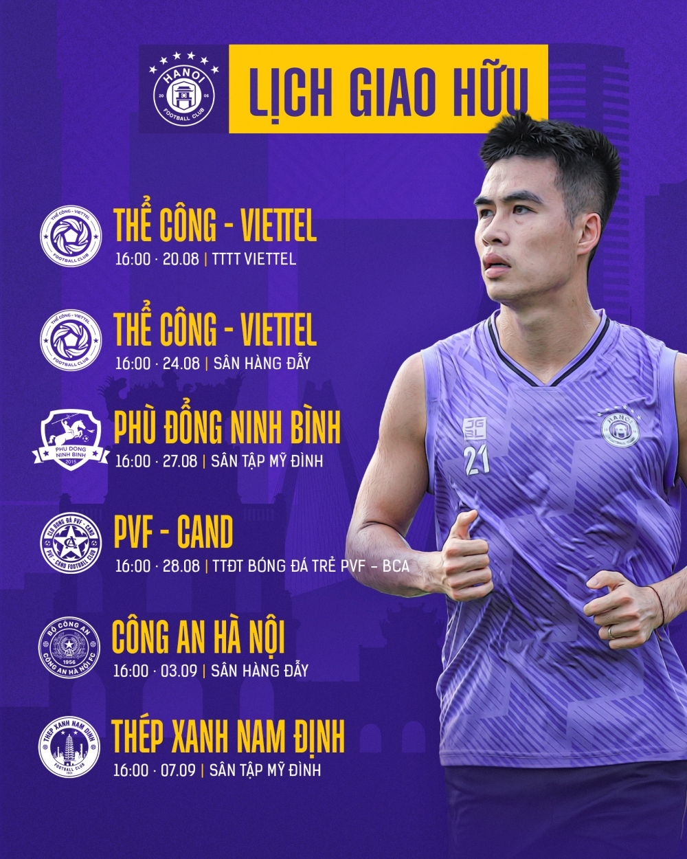 Hà Nội FC giao hữu với nhiều đối thủ mạnh trước V-League 2024/2025