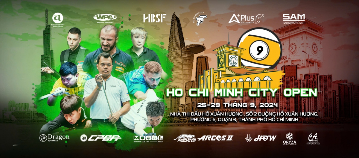 Giải Billiards Pool 9 bi Ho Chi Minh City Open 2024: Đại chiến từ vòng loại