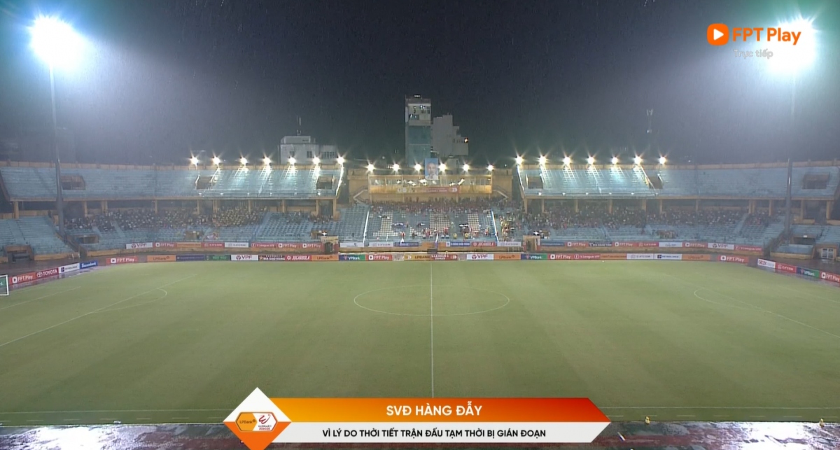 Trực tiếp CLB CAHN 0-0 Thanh Hóa: Mưa lớn khiến trận đấu tạm dừng