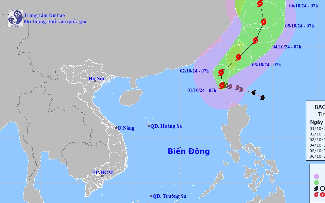 Siêu bão Krathon đi vào khu vực Bắc Biển Đông, giật cấp 17