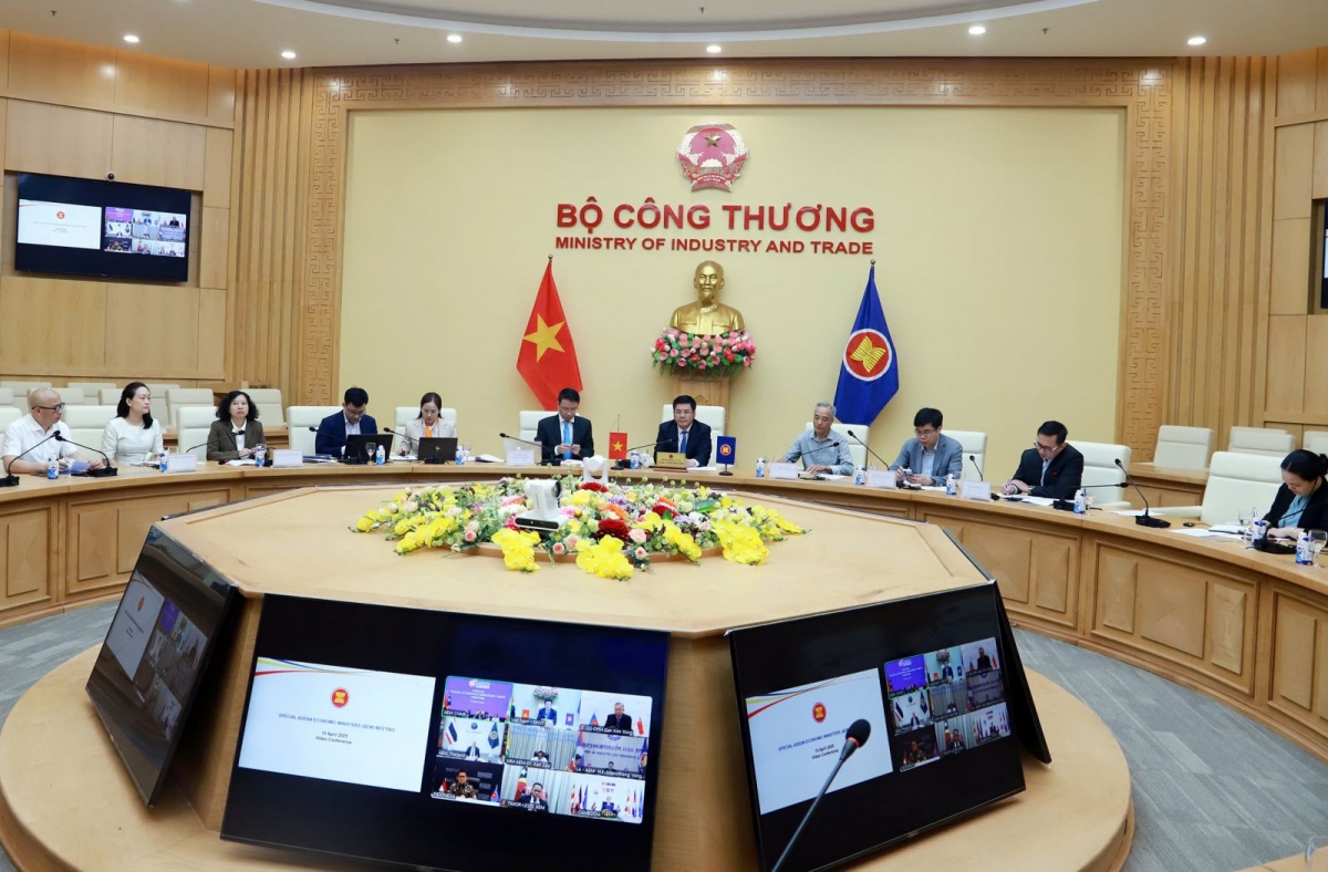hội nghị bộ trưởng kinh tế asean đặc biệt về chính sách thuế quan của hoa kỳ hình ảnh 1 hoi nghi bo truong kinh te asean dac biet ve chinh sach thue quan cua hoa ky hinh anh 1