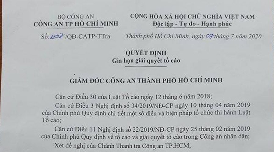 Gia hạn thời gian xử lý vụ CSGT bị tố cưỡng đoạt tiền người vi phạm