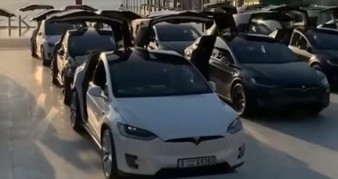 Video: Đội xe Tesla Model X đồng loạt “vỗ cánh” đầy ấn tượng