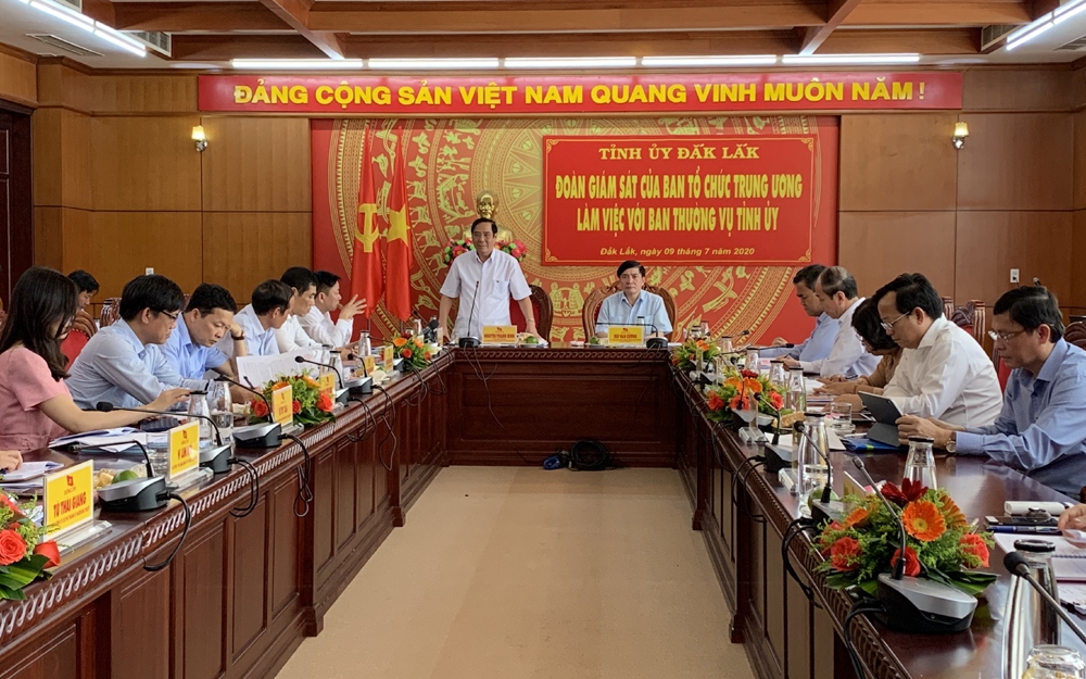 Ban Tổ chức Trung ương giám sát chuyên đề công tác cán bộ tại Đắk Lắk