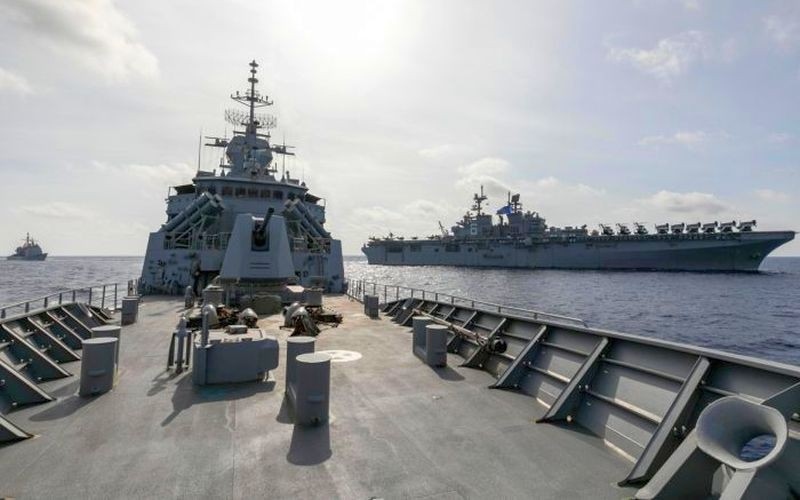 Mỹ khen ngợi Australia vì điều tàu chiến tập trận chung ở Biển Đông