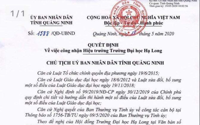 “Chủ tịch tỉnh kiêm hiệu trưởng là chưa có tiền lệ“