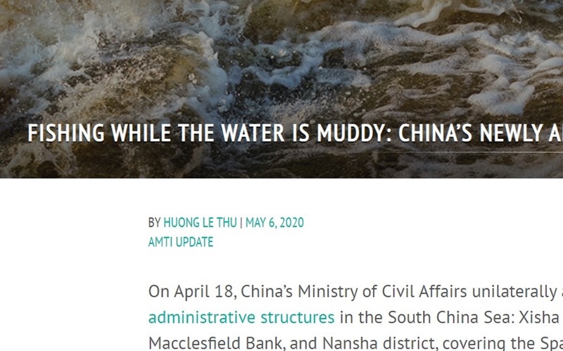 Chuyên gia Australia: Trung Quốc bị suy giảm lòng tin do hành động ở Biển Đông