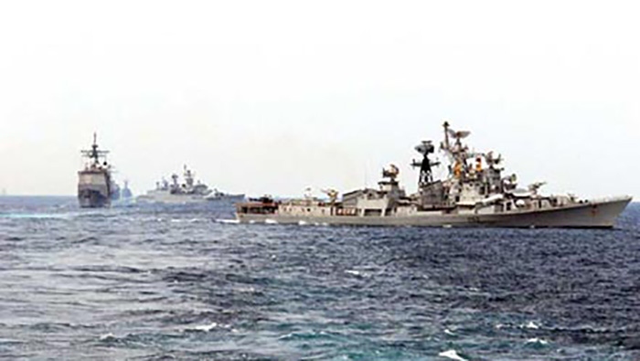 Hải quân Ấn Độ và Mỹ bắt đầu tập trận tại Ấn Độ Dương