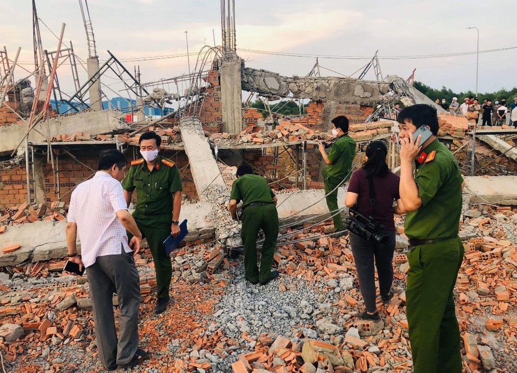 Tạm giữ hình sự 3 đối tượng liên quan vụ sập công trình tại Đồng Nai