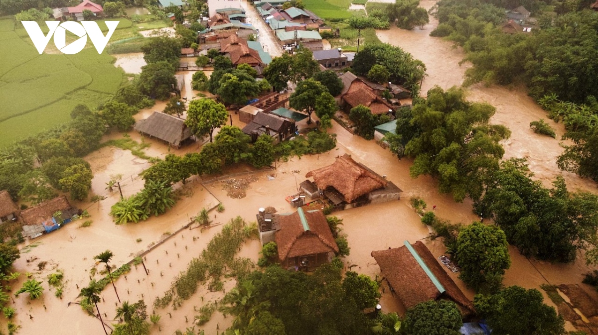 Mưa lớn tiếp tục gây ngập lụt tại huyện Lục Yên (Yên Bái)