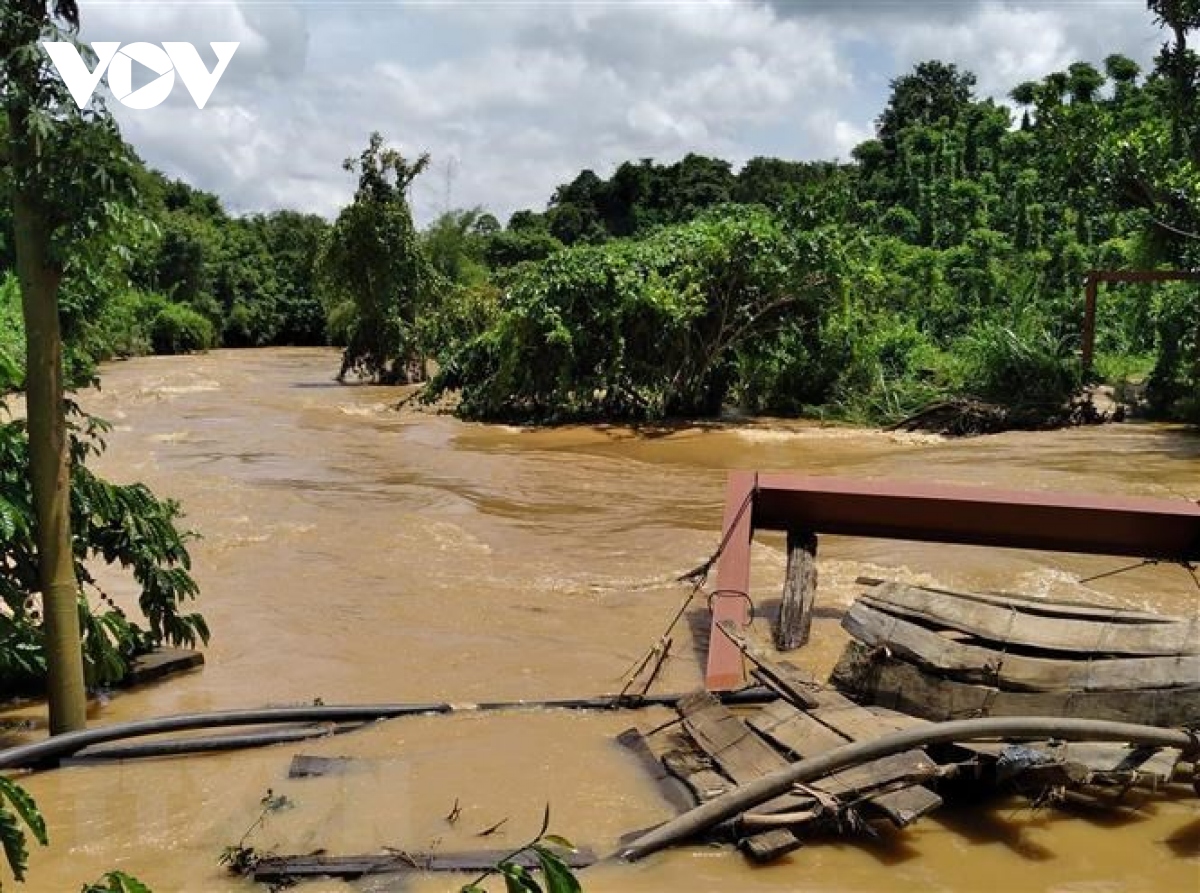 Mưa lũ gây sạt lở ngập lụt tại huyện Krông Nô, Đăk Nông