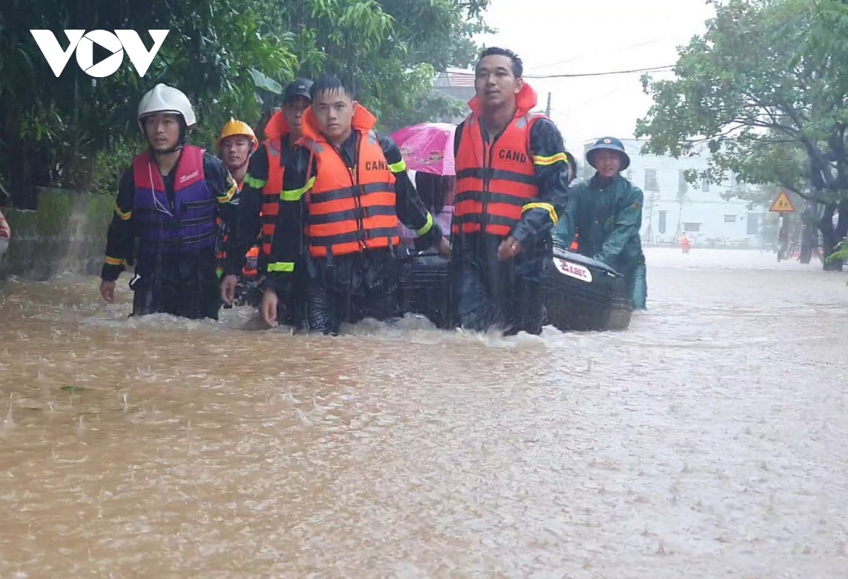 Lại xuất hiện mưa lớn gây ngập lụt diện rộng ở Quảng Trị