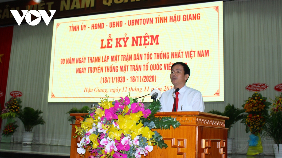 Hậu Giang kỷ niệm 90 năm Ngày truyền thống MTTQ Việt Nam