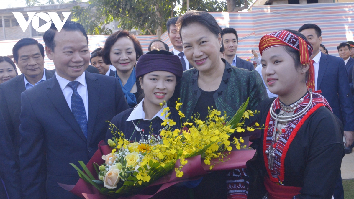 Chủ tịch Quốc hội dự Ngày hội Đại đoàn kết dân tộc tại Yên Bái