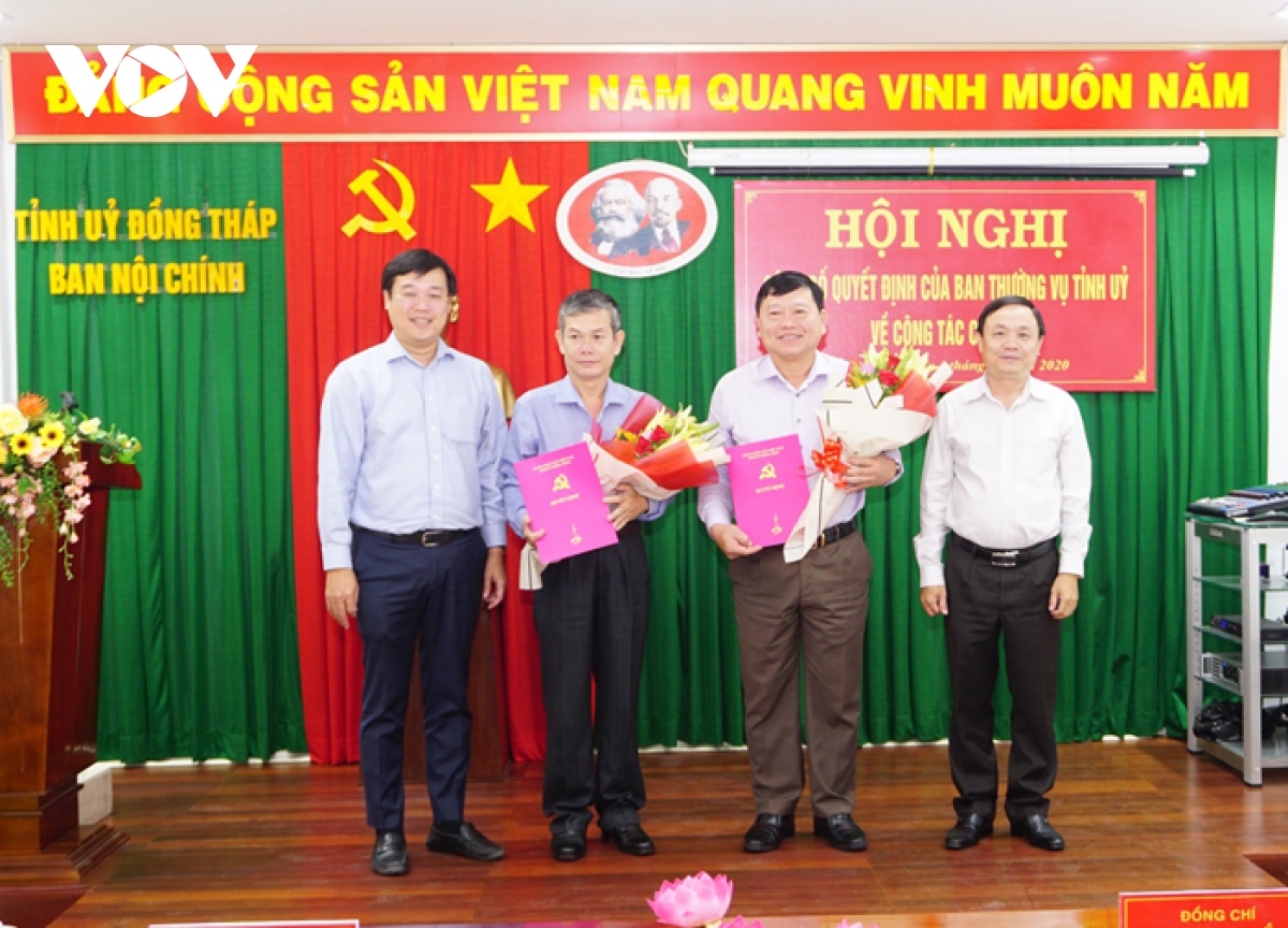 Đồng Tháp có tân Trưởng Ban Nội chính và Trưởng Ban Tổ chức tỉnh ủy