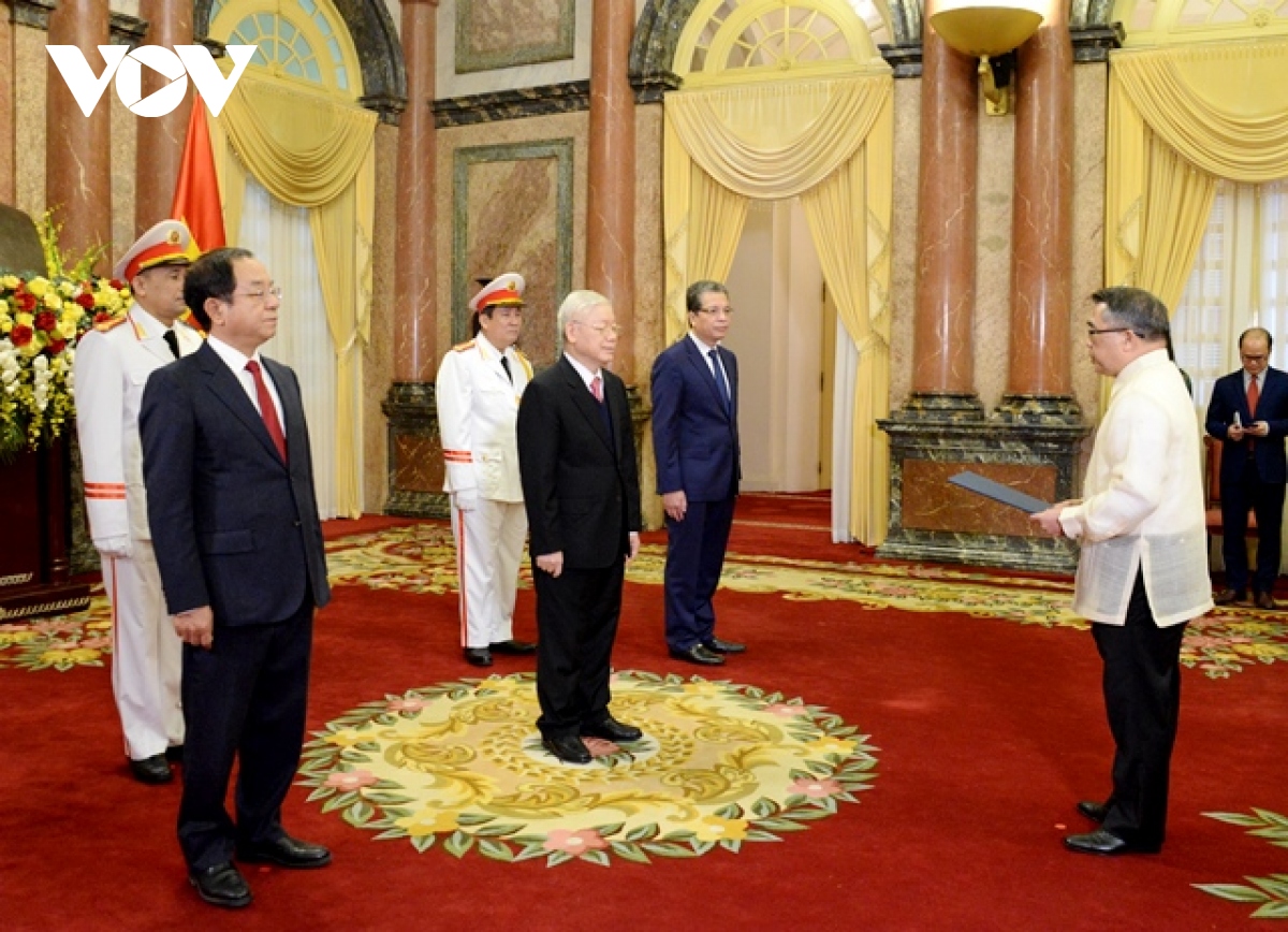 Tổng Bí thư, Chủ tịch nước Nguyễn Phú Trọng nhận Quốc thư của các Đại sứ nước ngoài