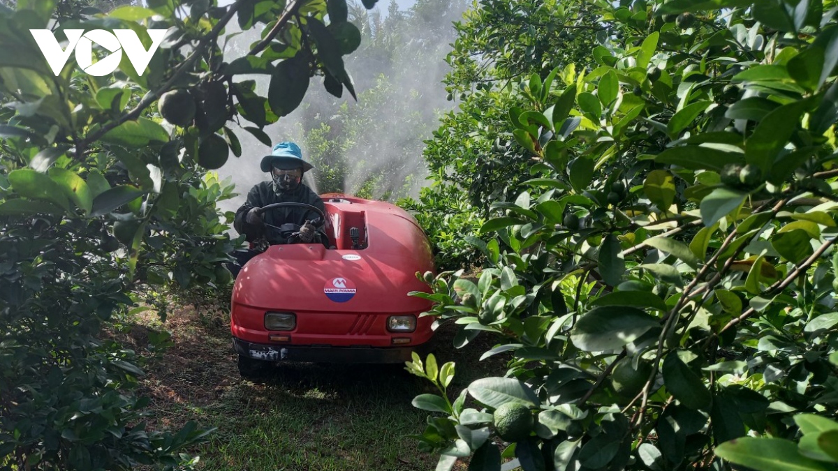 Nông dân ứng dụng cơ giới hóa trong sản xuất, yên tâm phòng chống Covid 19