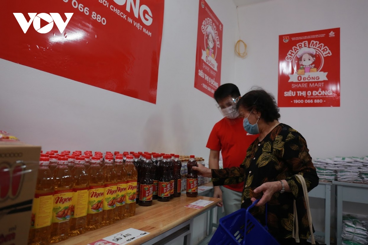 "Siêu thị 0 đồng-Share-Mart”: Món quà từ thanh niên Thủ đô giúp người nghèo