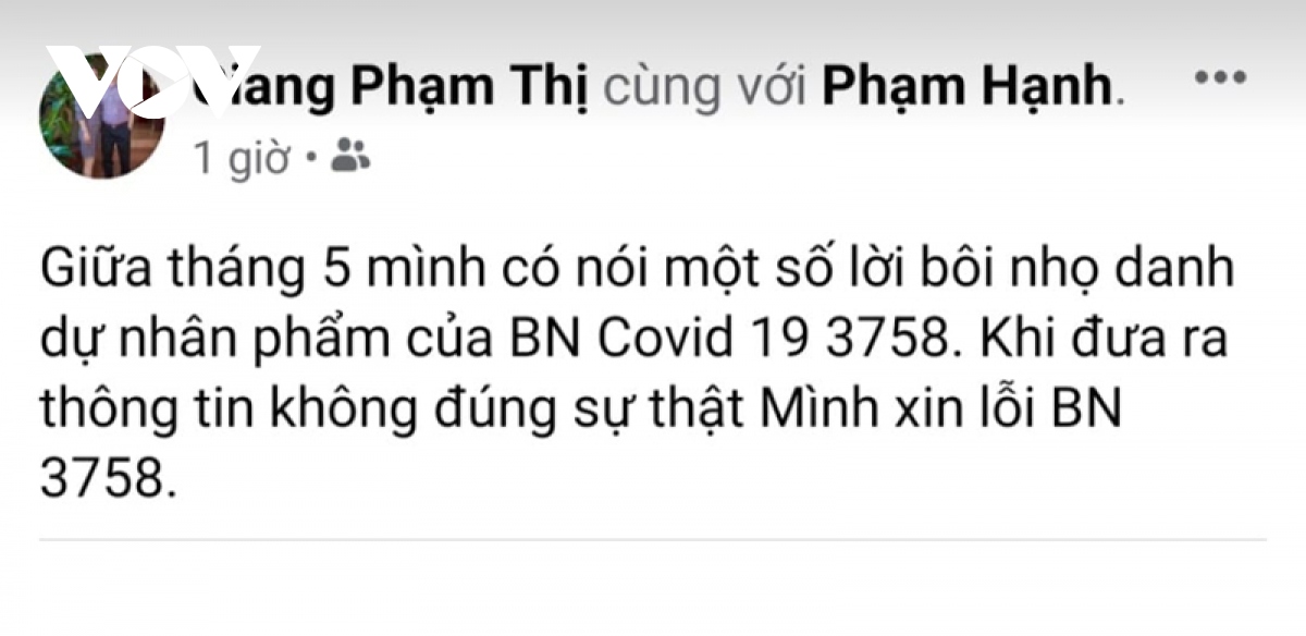 Phải xin lỗi công khai vì xúc phạm danh dự bệnh nhân Covid-19 trên mạng xã hội