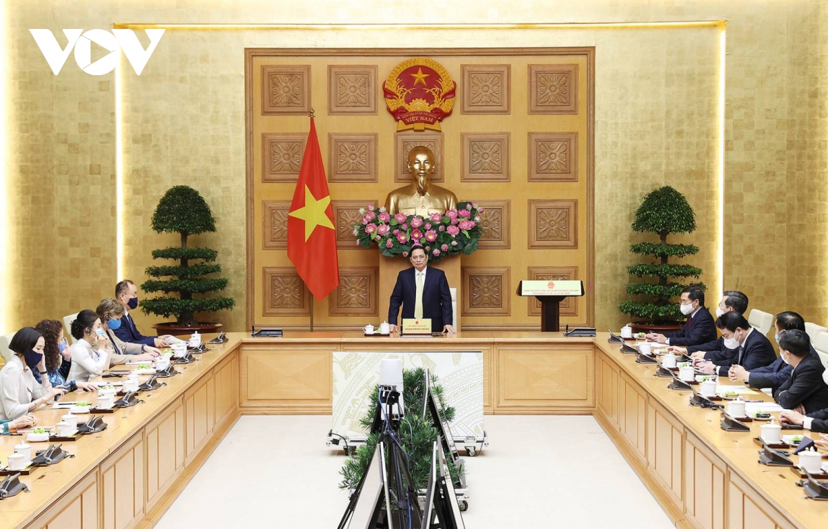 Thủ tướng Phạm Minh Chính tiếp đoàn đại diện các tổ chức của Liên Hợp Quốc tại Việt Nam