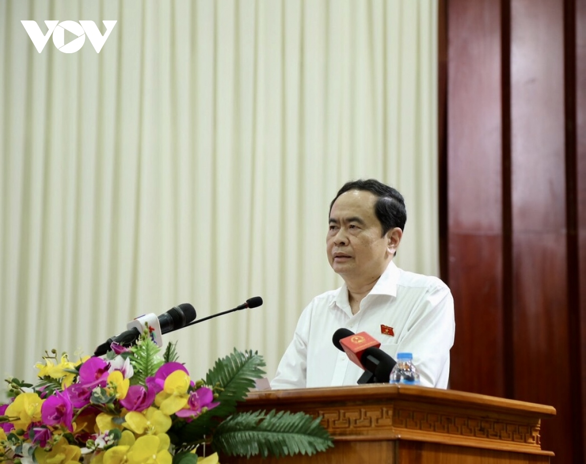 Phó Chủ tịch Thường trực Quốc hội Trần Thanh Mẫn tiếp xúc cử tri tỉnh Hậu Giang