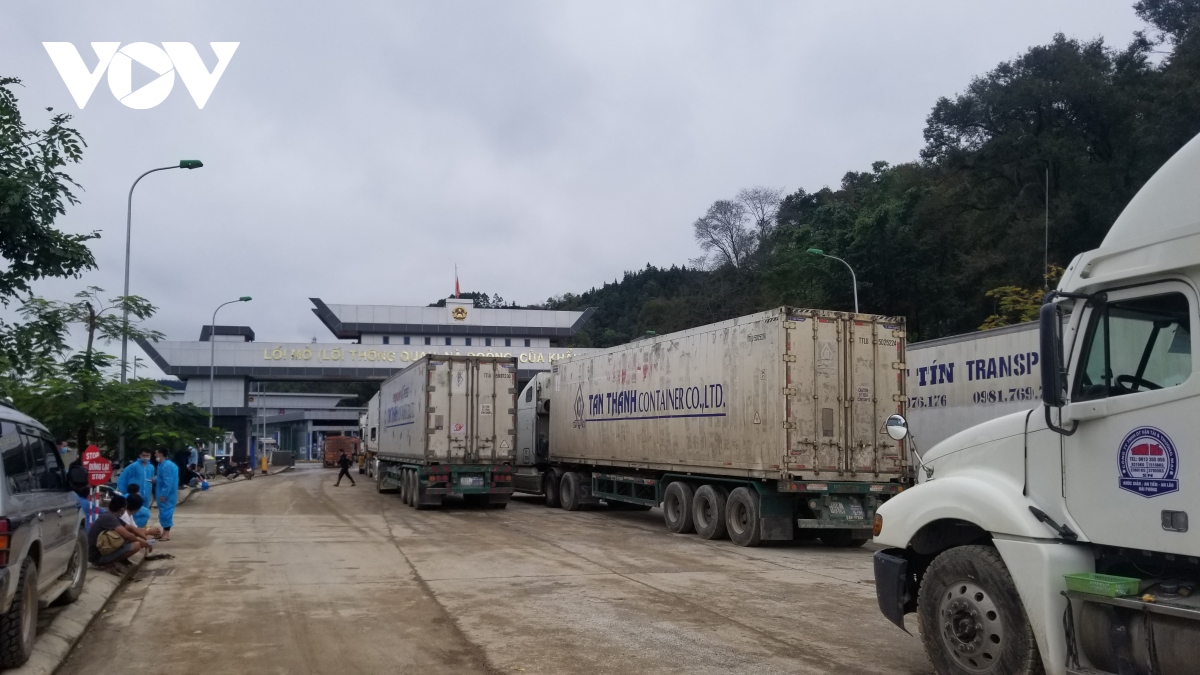 Hàng trăm xe chở nông sản ùn ứ tại cửa khẩu Trà Lĩnh, Cao Bằng