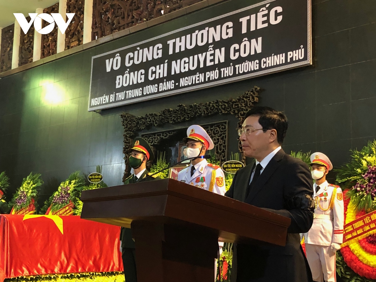 Tổ chức trọng thể Lễ tang nguyên Phó Thủ tướng Nguyễn Côn