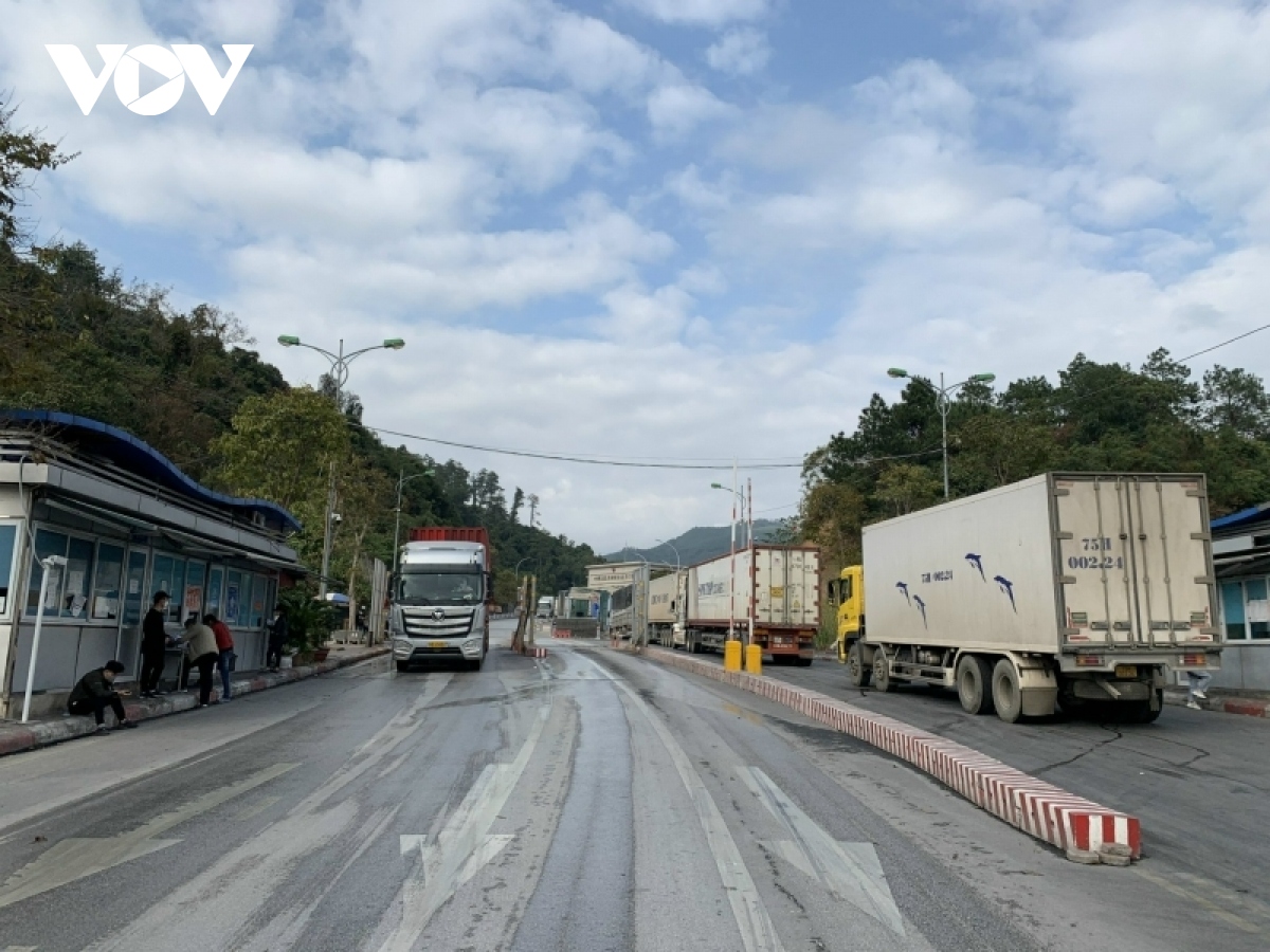 Hơn 300 xe nông sản được xuất khẩu qua Lạng Sơn trong dịp Tết