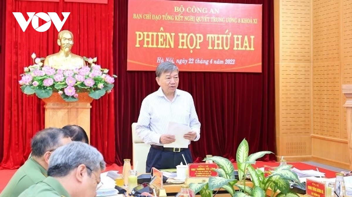 Bộ trưởng Tô Lâm họp Ban chỉ đạo tổng kết Nghị quyết Trung ương 8 khóa XI