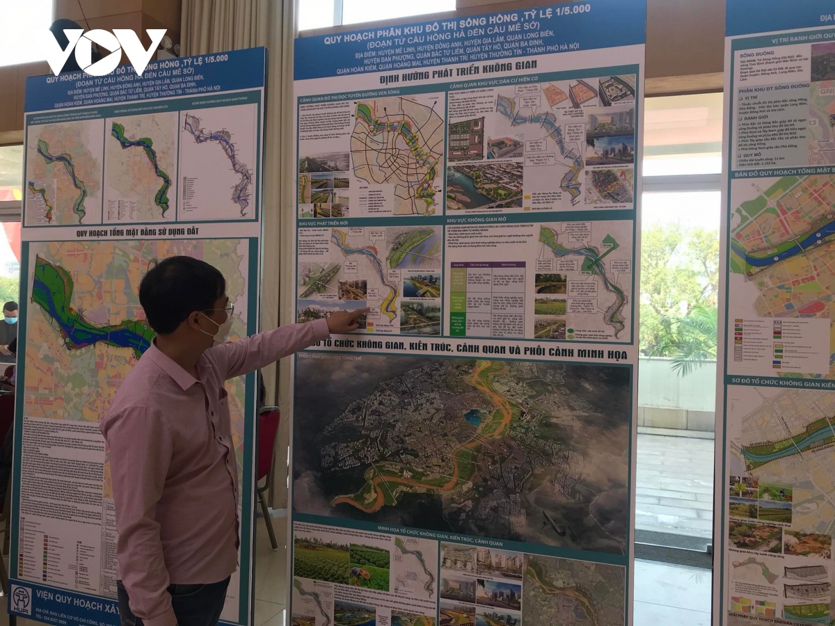 Hà Nội công bố quy hoạch tổng thể hai bên sông Hồng và sông Đuống
