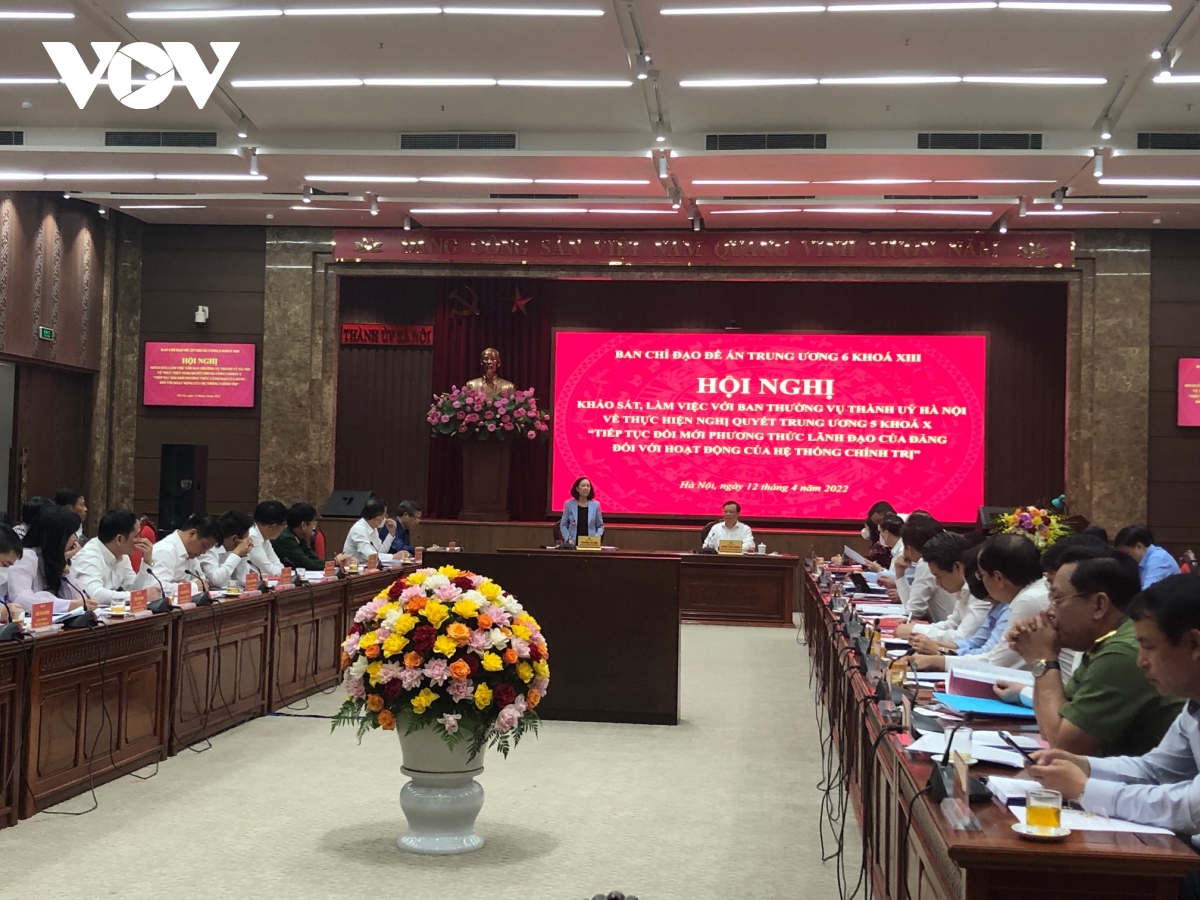 Bà Trương Thị Mai đánh giá cao năng lực cụ thể hóa Nghị quyết TW 5 khóa 10 của Hà Nội