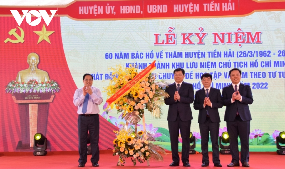 Thủ tướng Phạm Minh Chính dự Lễ kỷ niệm 60 năm Bác Hồ về thăm Tiền Hải