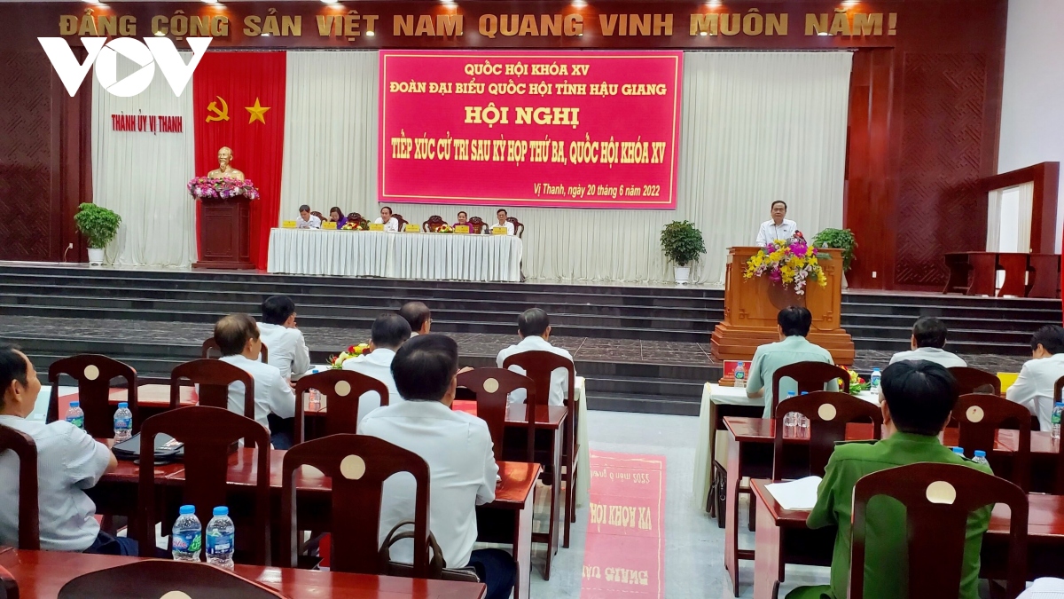 Phó Chủ tịch Thường trực Quốc hội Trần Thanh Mẫn tiếp xúc cử tri tại Hậu Giang