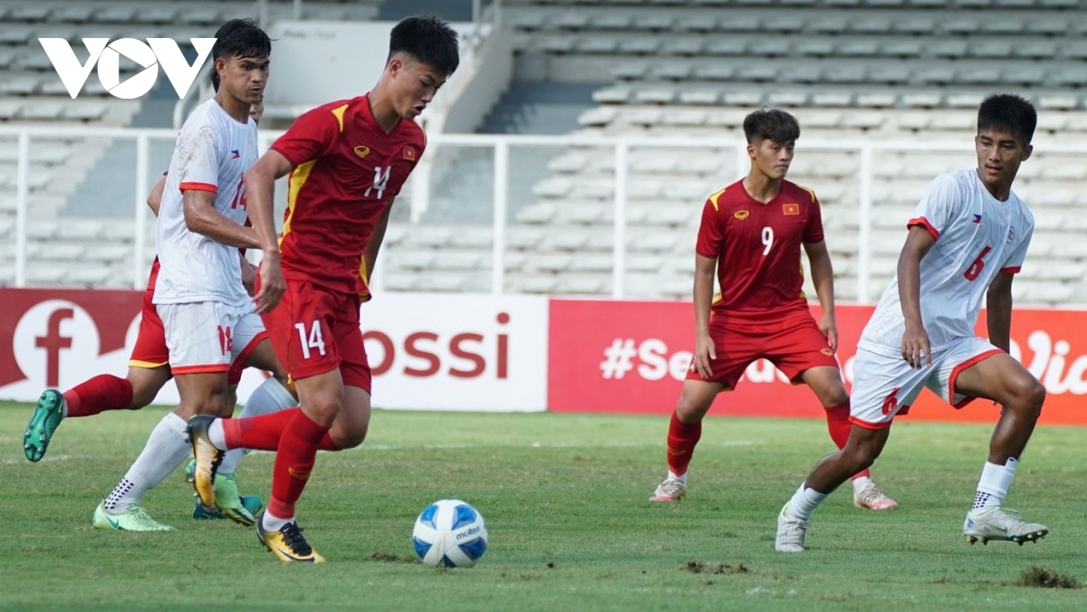 Văn Khang và Văn Trường tỏa sáng, U19 Việt Nam thắng đậm U19 Philippines