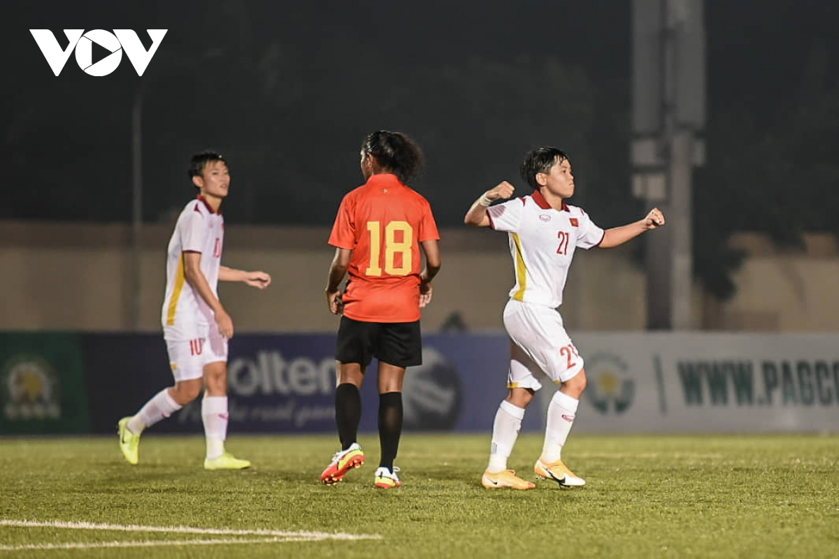 Thắng đậm Timor Leste, ĐT nữ Việt Nam vào bán kết AFF Cup nữ 2022