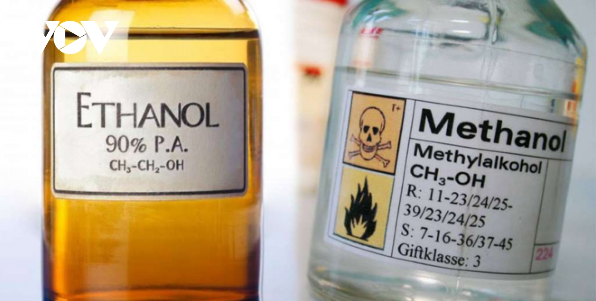 Khó phân biệt rượu ethanol và rượu chứa độc chất methanol