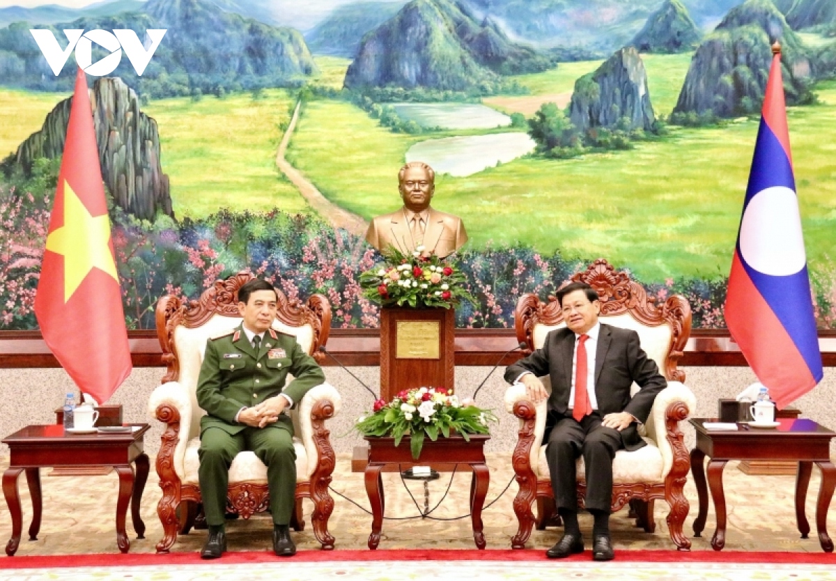 Lãnh đạo Đảng, Nhà nước Lào tiếp Bộ trưởng Bộ Quốc phòng Việt Nam