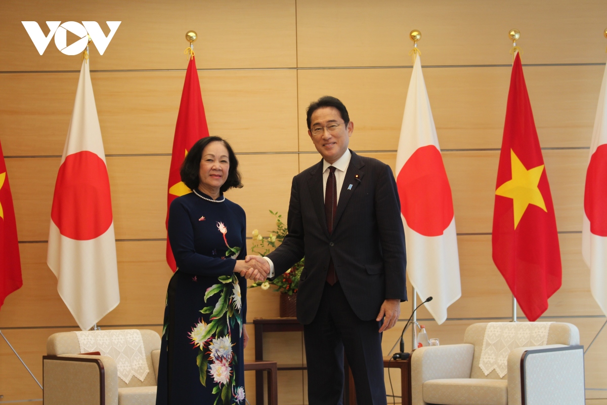 Bà Trương Thị Mai hội kiến Thủ tướng Nhật Bản Kishida Fumio 