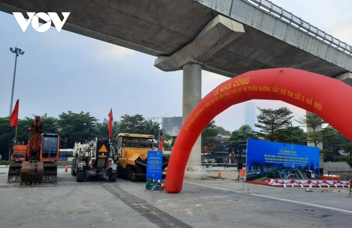 Hà Nội khởi công dự án tăng cường cho tuyến đường sắt đô thị số 3