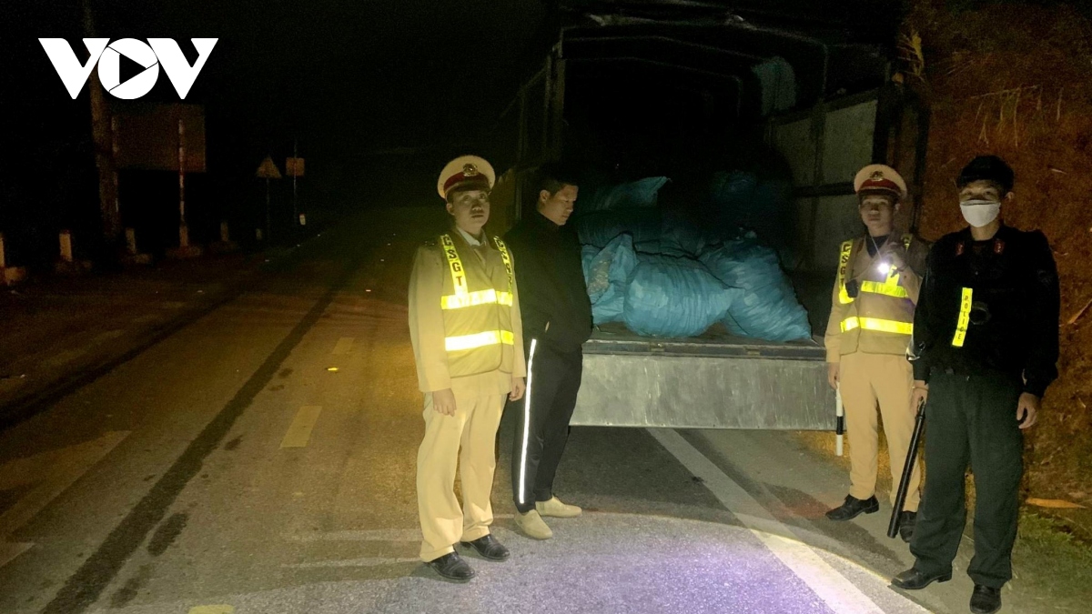 Bắt giữ xe tải chở gân động vật sấy khô tại Cao Bằng