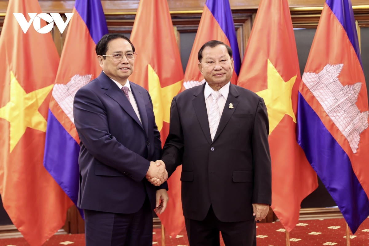 Thủ tướng Chính phủ Phạm Minh Chính hội kiến Chủ tịch Thượng viện Campuchia